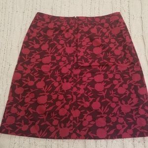 Boden cranberry and mauve  pencil skirt